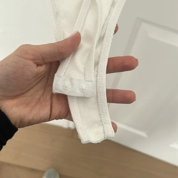 Zara body suit with ruffle collar in white - Picture 3 of 4